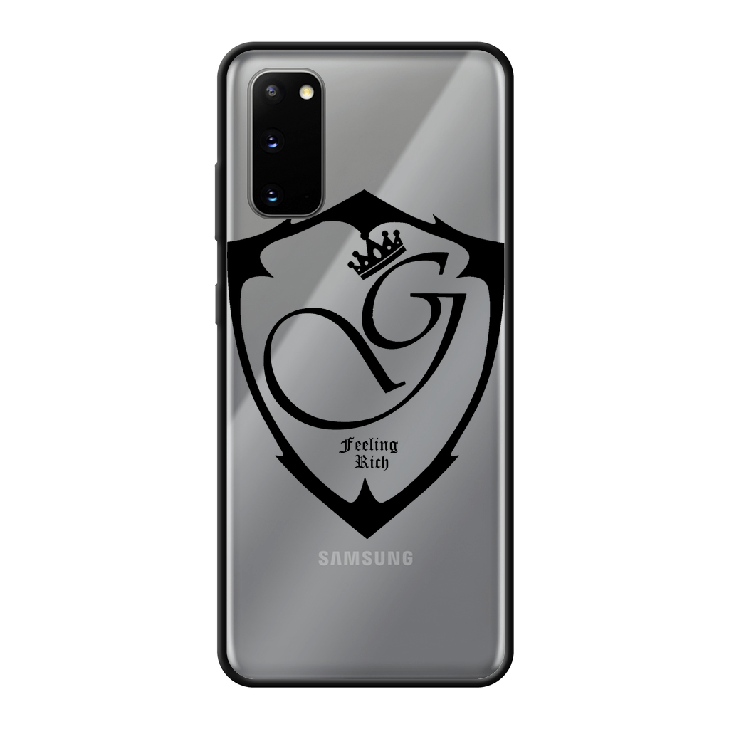 Feeling rich Back Printed Black Soft Phone Case
