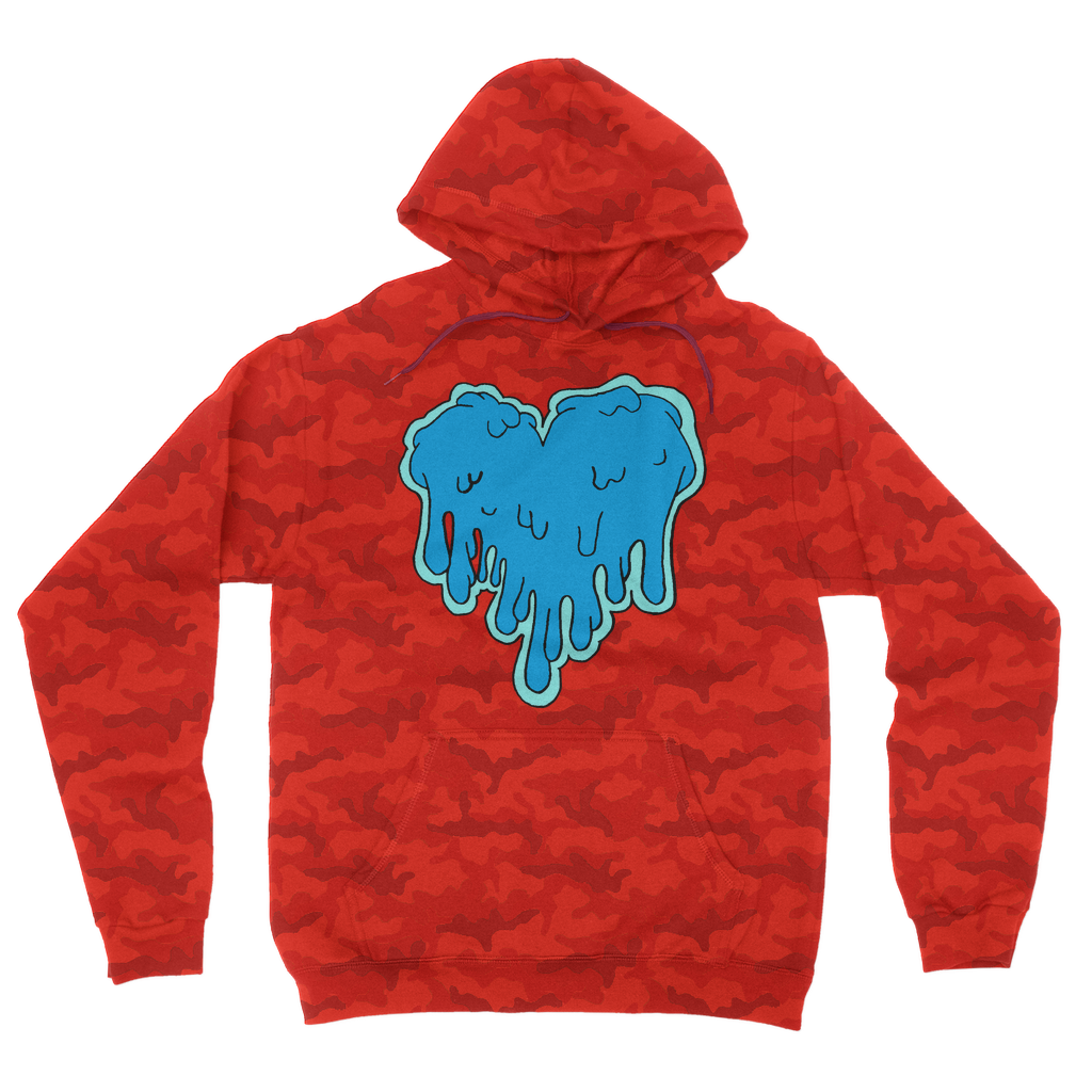 benzo heart Camouflage Adult Hoodie