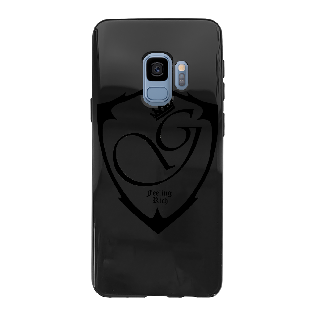 Feeling rich Back Printed Black Soft Phone Case