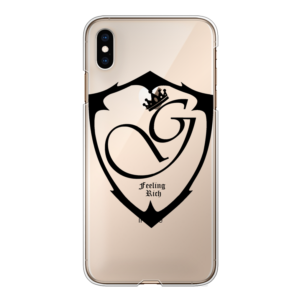 Feeling rich Back Printed Transparent Hard Phone Case