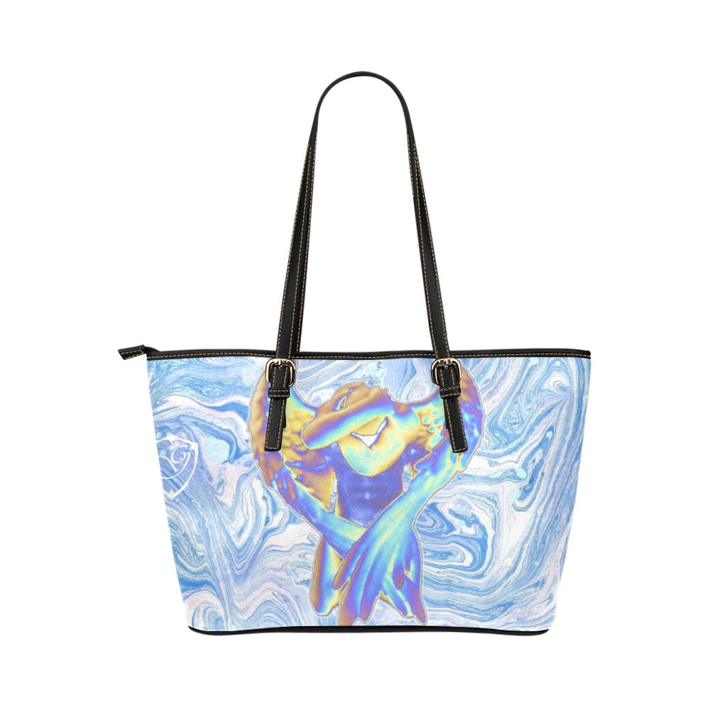 gorgani holo angel Leather Tote Bag (Model 1651) (Big)