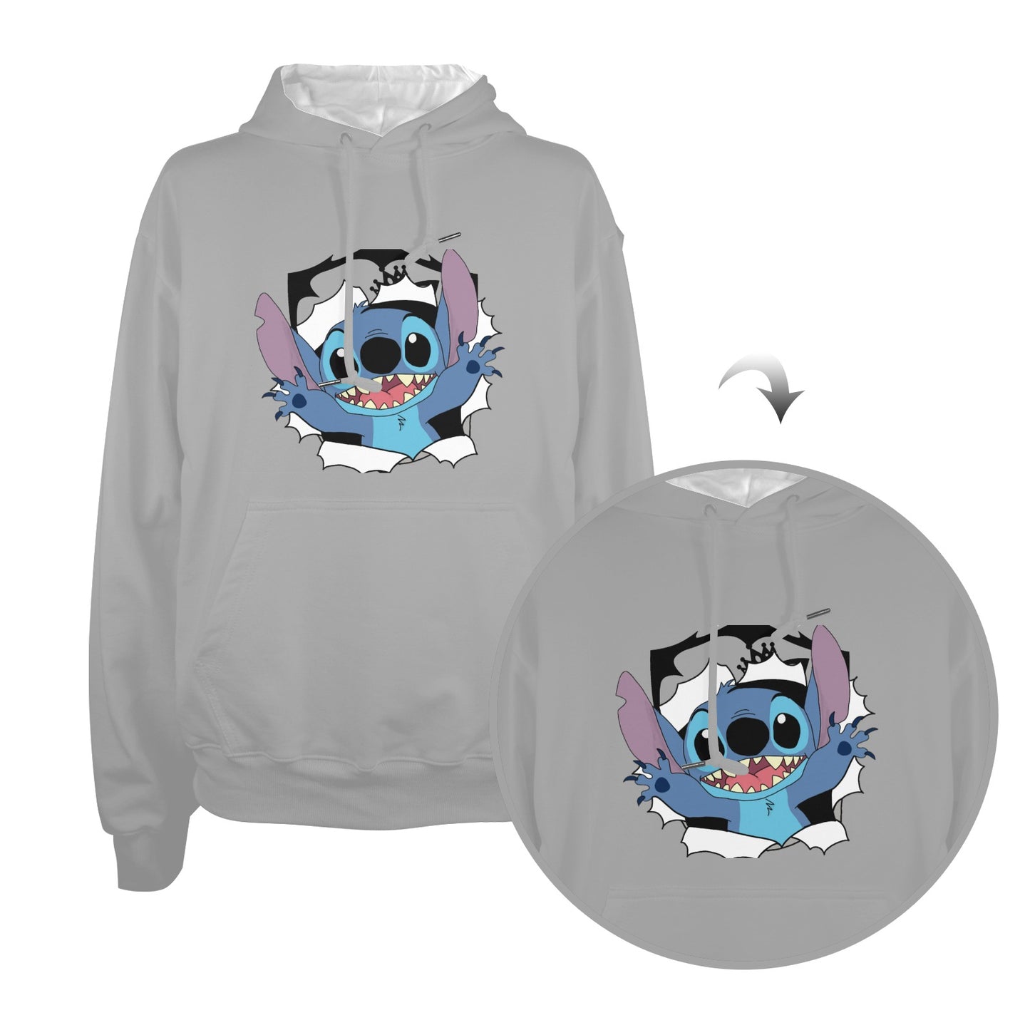 sheild logo feeling rich Men's Glow in the Dark Hoodie (Front Printing)