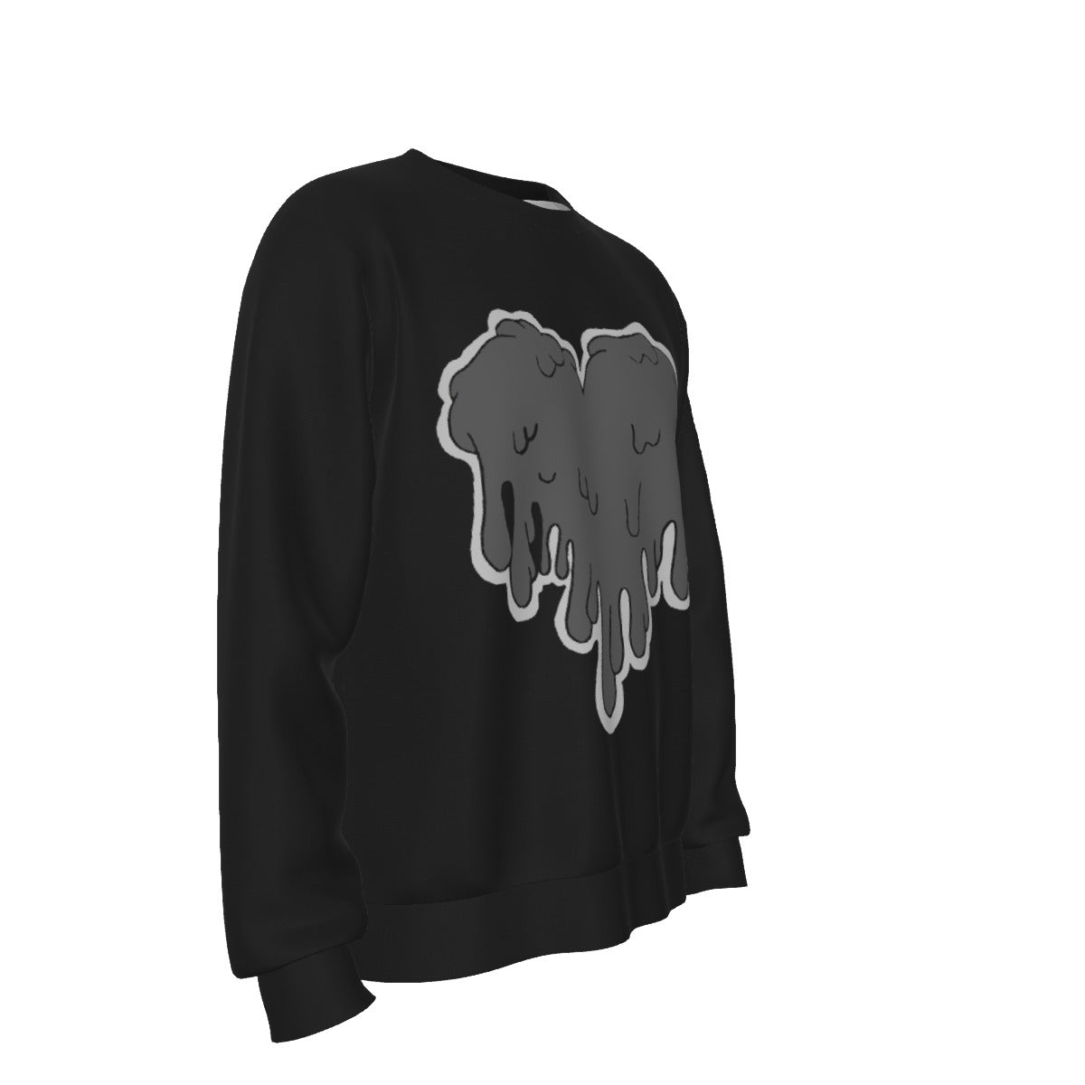 gorgani Men's Thicken Sweater grey heart