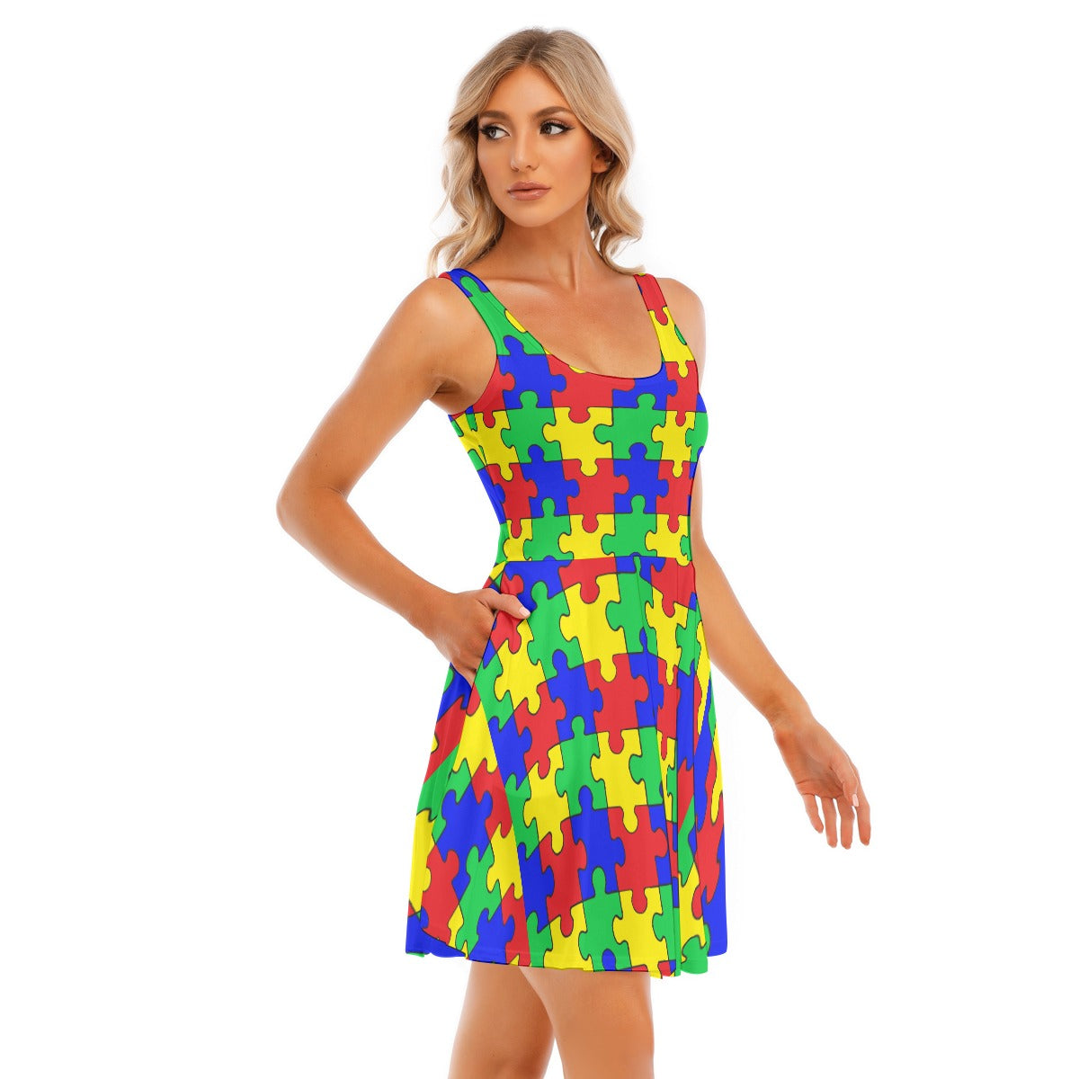 puzzle Women's Tank Vest Dress