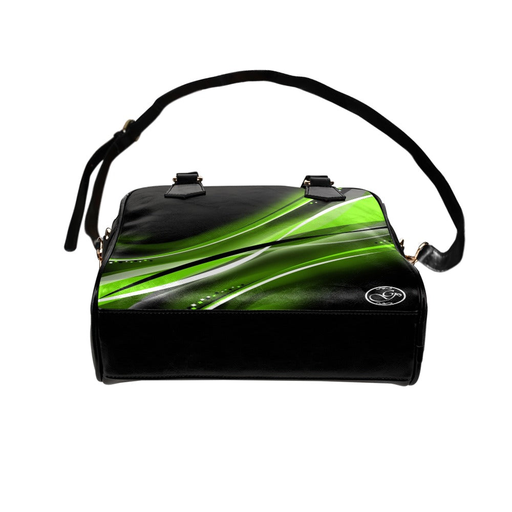 G-Letter neon green Shoulder Handbag (Model 1634)