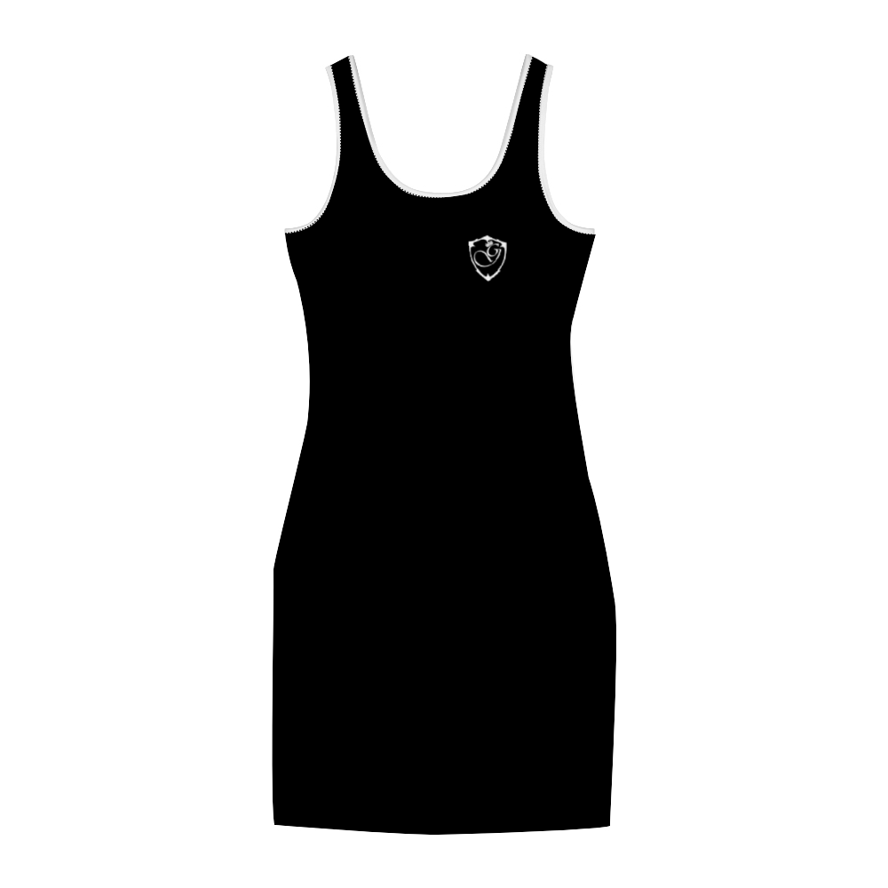 Gorgani Women's Tank Dress Stylish Sleeveless Dress black and white