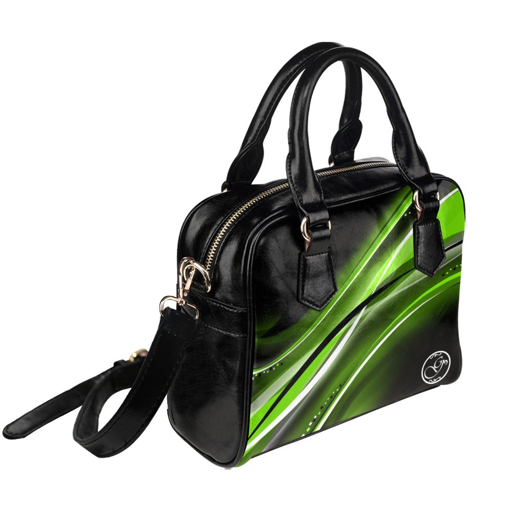 G-Letter neon green Shoulder Handbag (Model 1634)