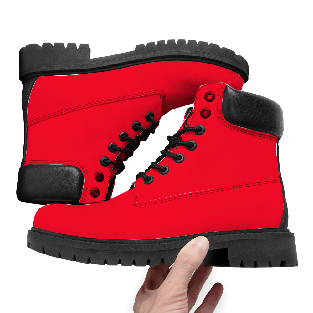 Gorgani Round Toe Boots Fashion Boots red