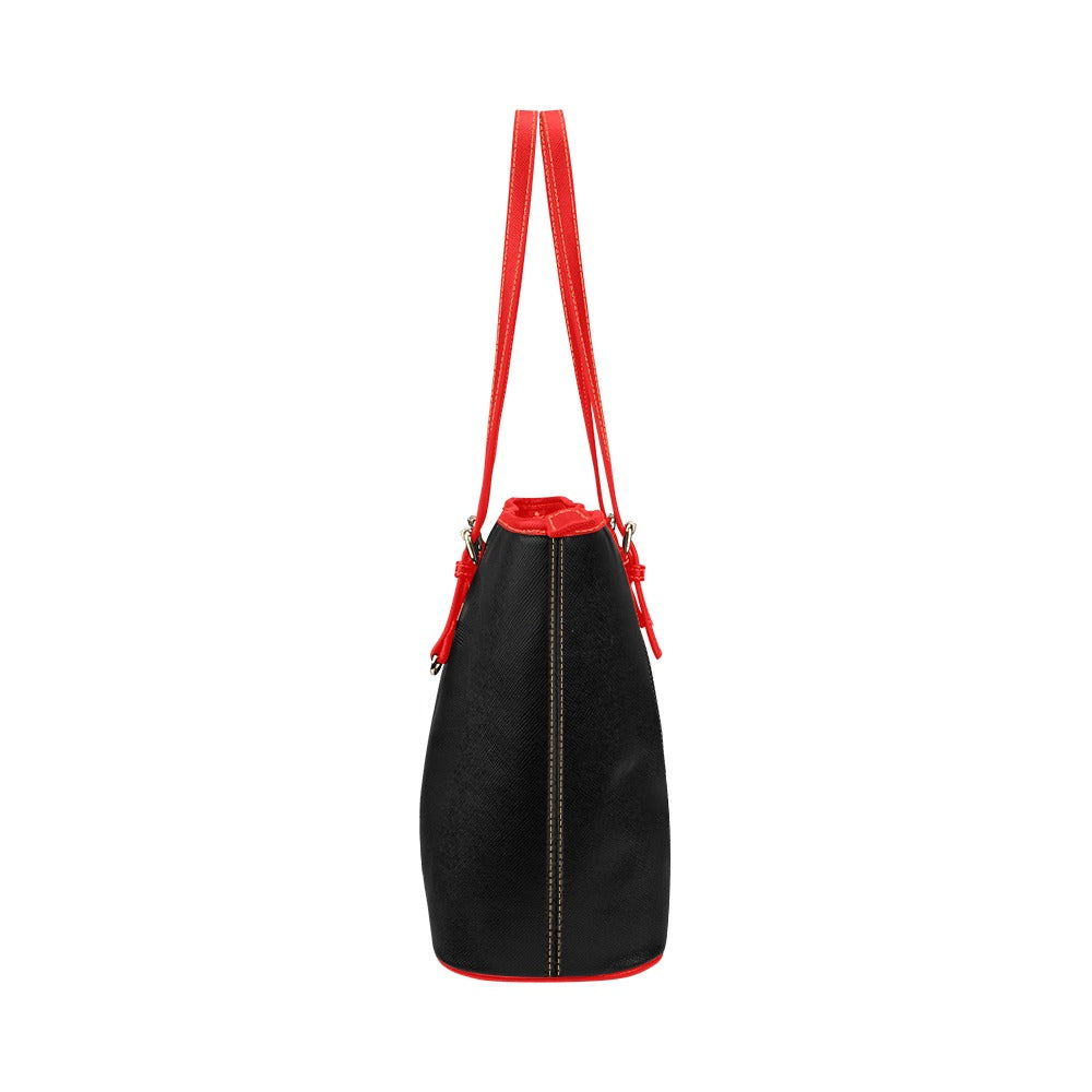 R sexy red2 Leather Tote Bag (Model 1651) (Big)
