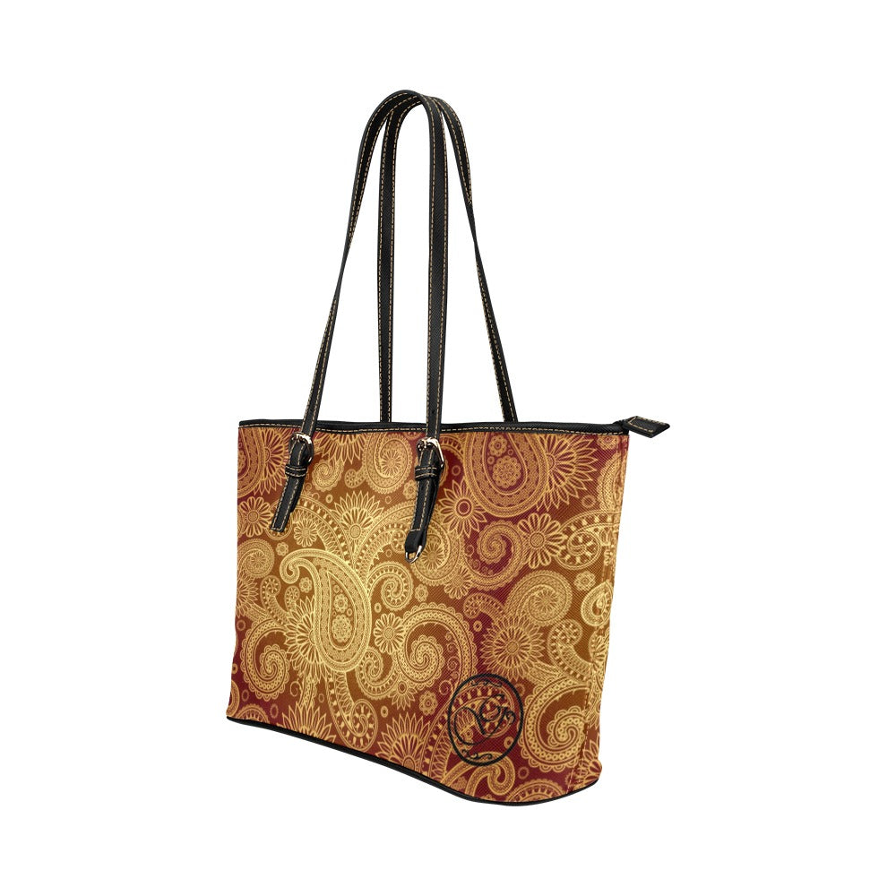 gorgani bandana style Leather Tote Bag (Model 1651) (Big)