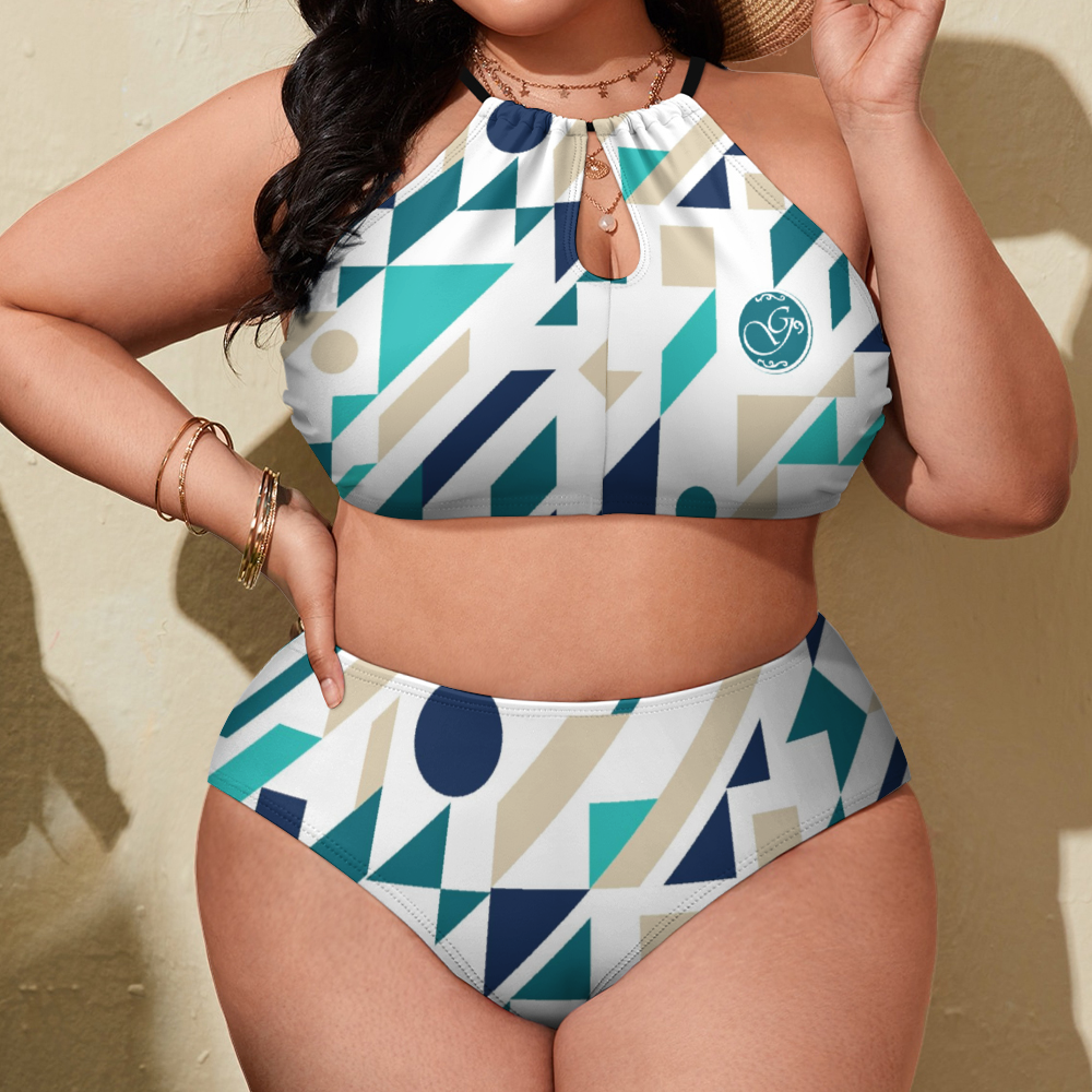 gorgani Plus Size Women's Two Piece Swimsuit Stylish Bikini Suits
