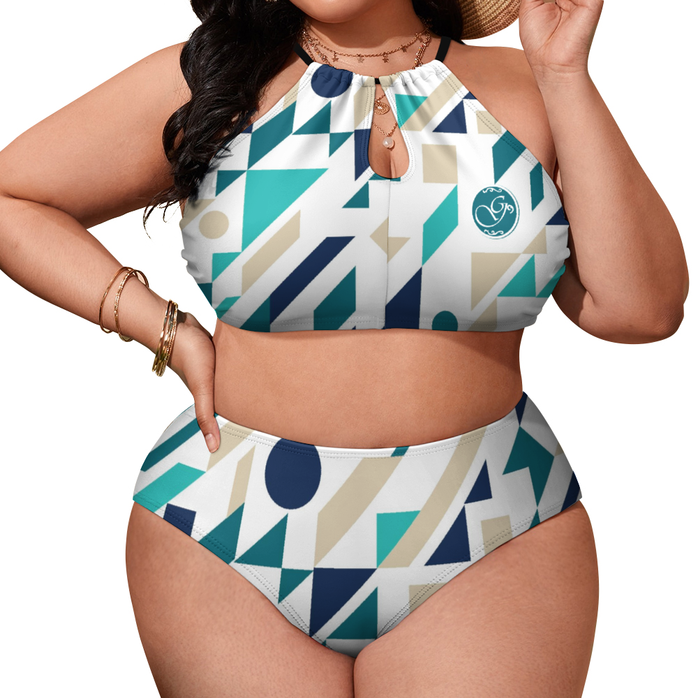 gorgani Plus Size Women's Two Piece Swimsuit Stylish Bikini Suits