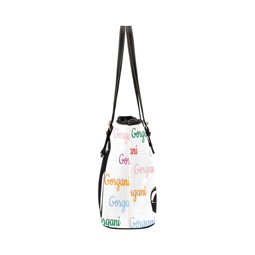 Gorgan heals Leather Tote Bag/Large (Model 1651)