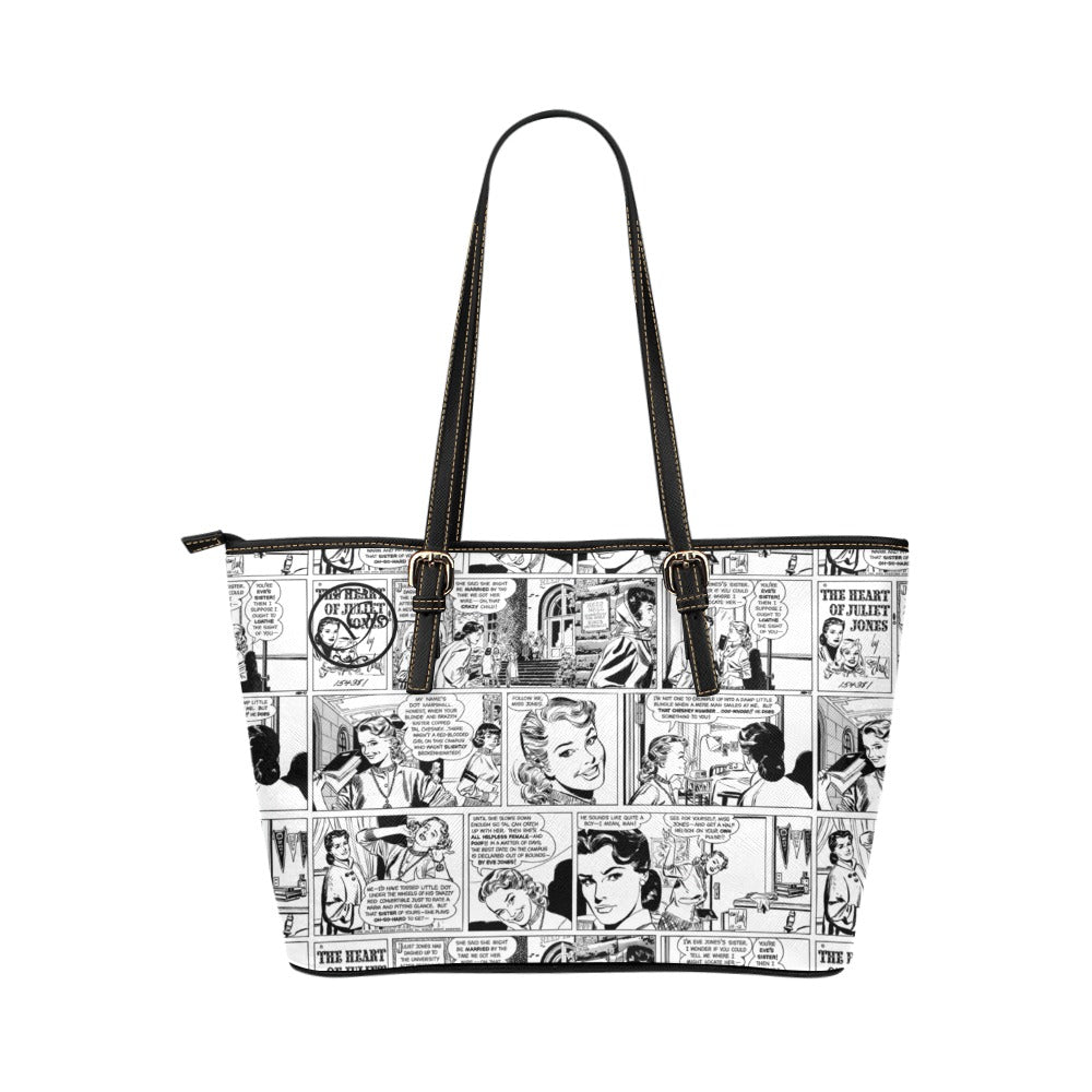 G-Logo gorgani comic 2 Leather Tote Bag (Model 1651) (Big)