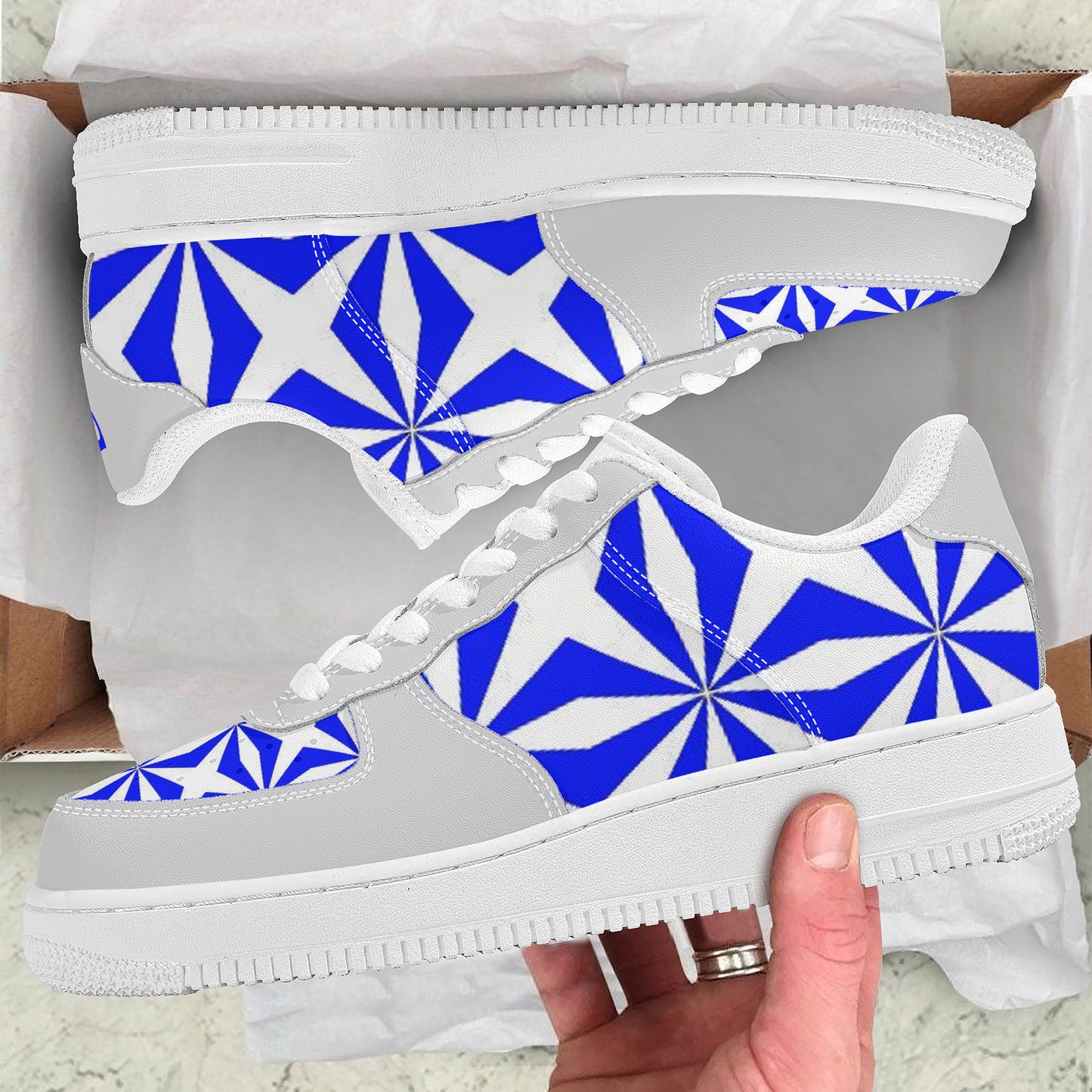SF_F8 Low Top Unisex Sneaker gorgani blue and grey