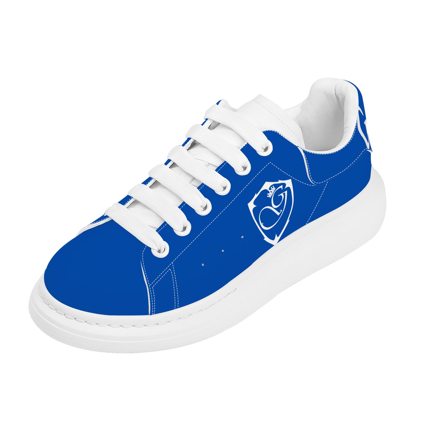 Copy of Gorgani D69 Heighten Low Top Shoes - White and blue