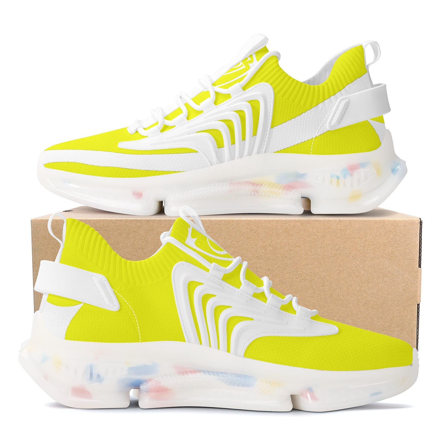 Air Max React Sneakers - White and yellow