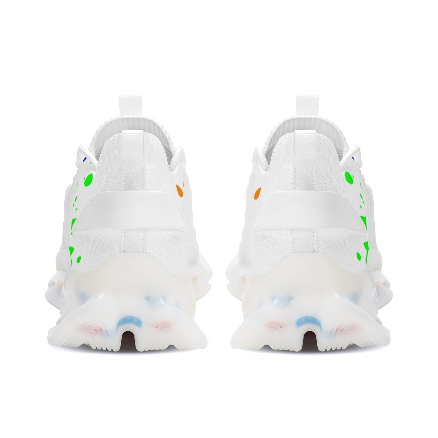 Gorgani SF_S35 Air Max React Sneakers - White an paint splash