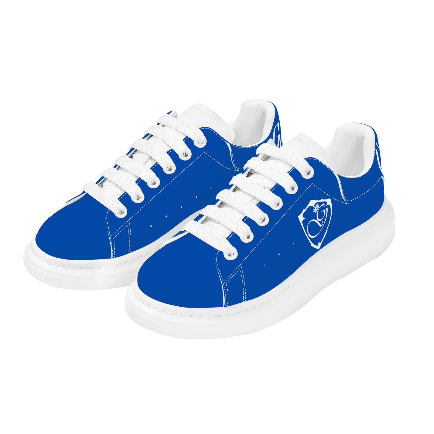 Copy of Gorgani D69 Heighten Low Top Shoes - White and blue