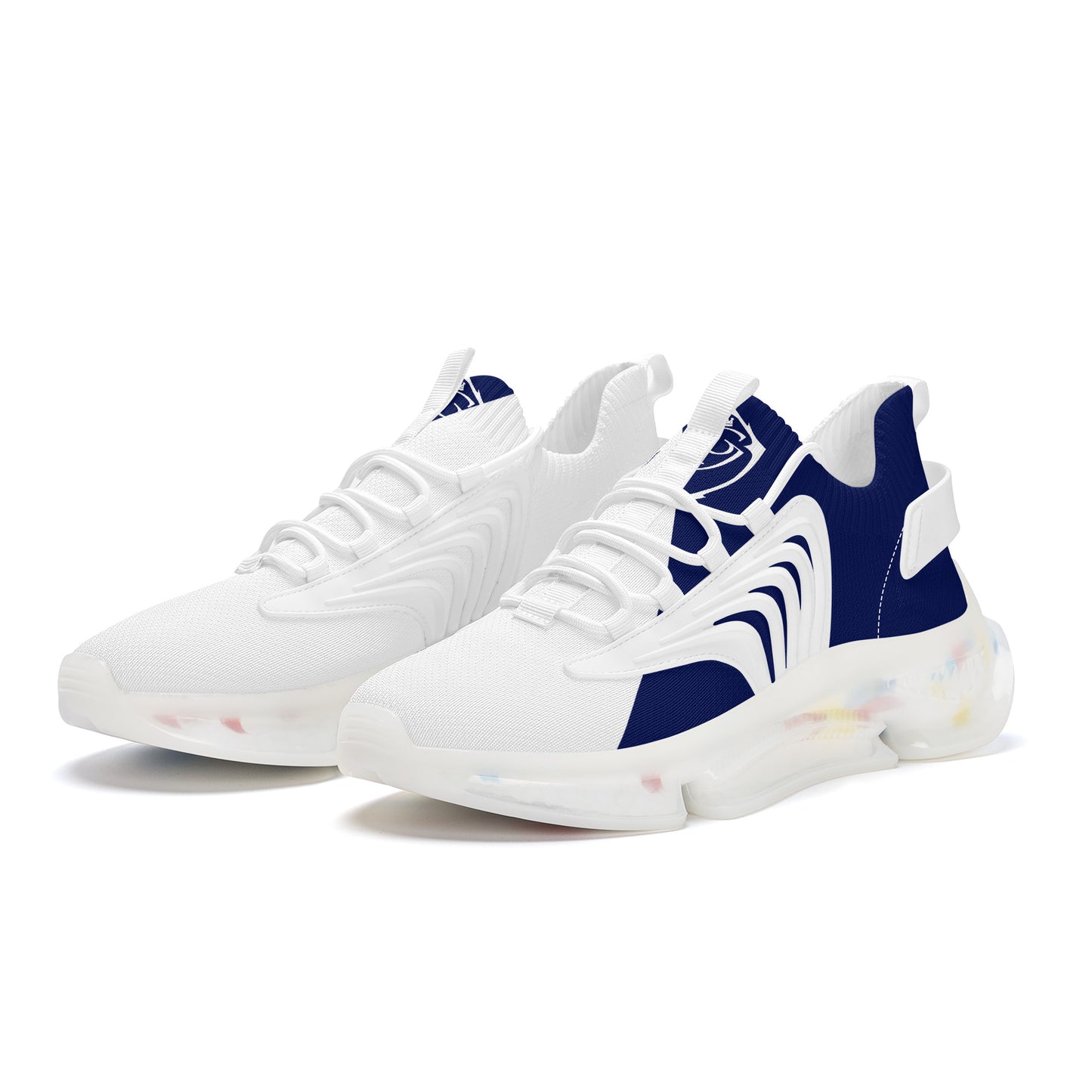 Gorgani SF_S35 Air Max React Sneakers - White and blue