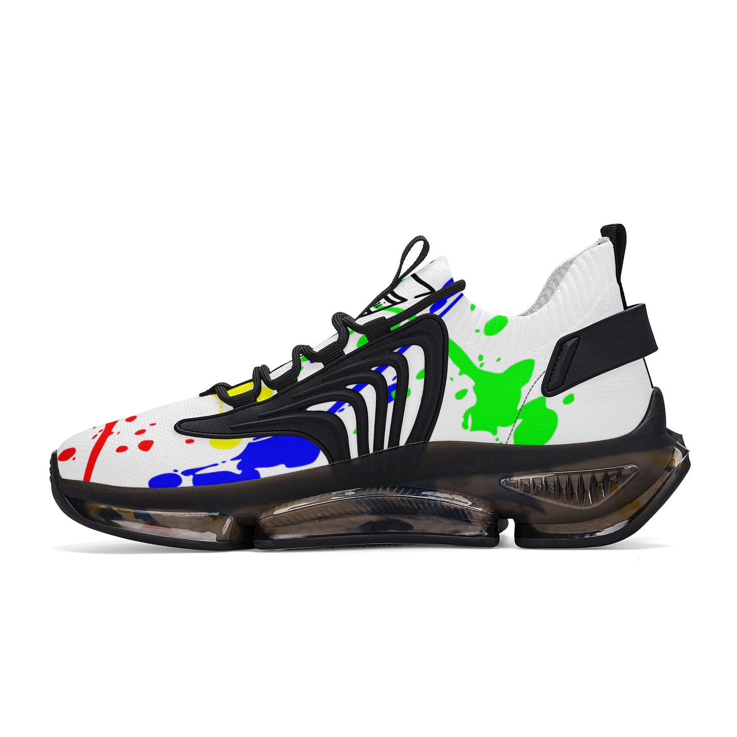 Gorgani SF_S36 Air Max React Sneakers - Black splash paint