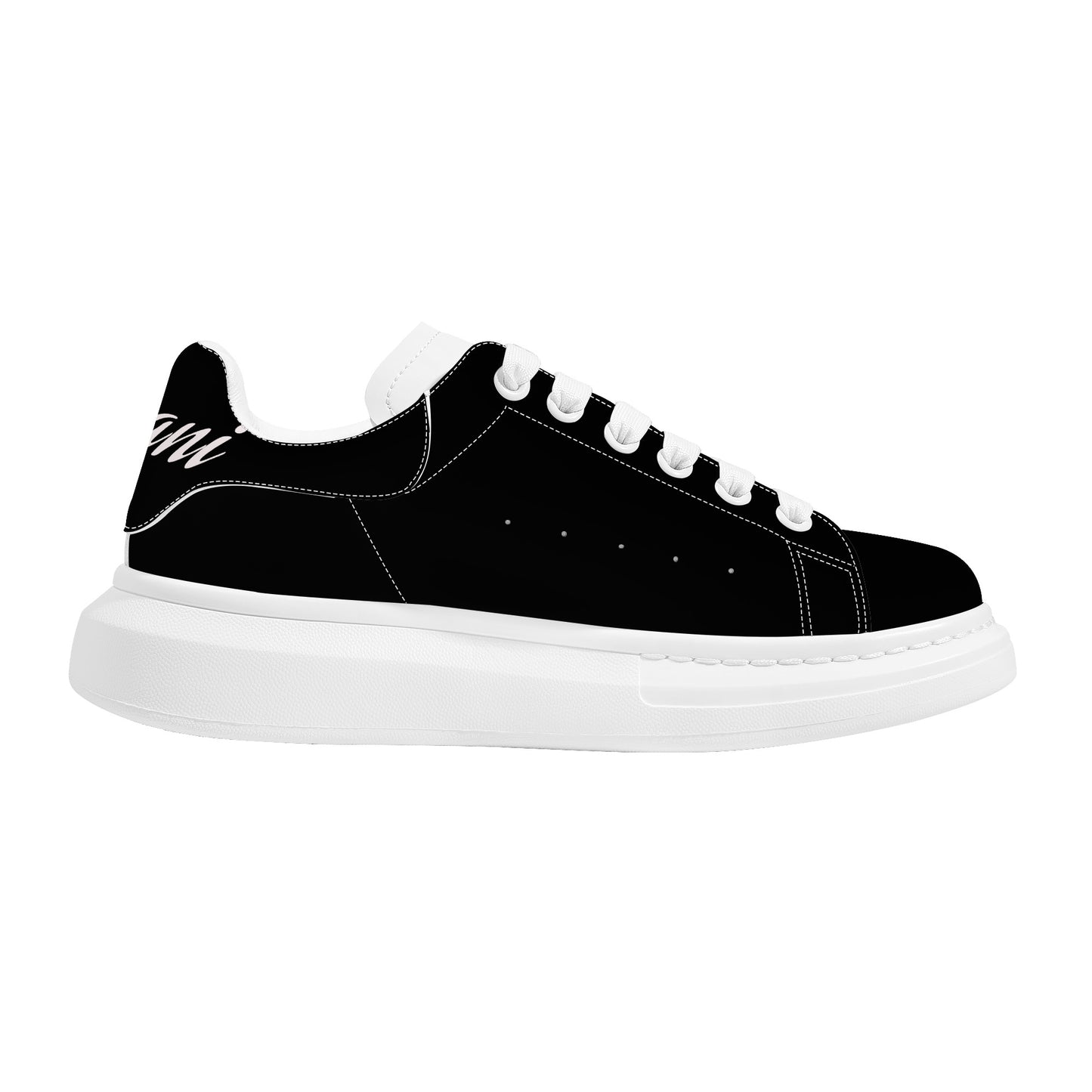 Gorgani D69 Heighten Low Top Shoes - White and black
