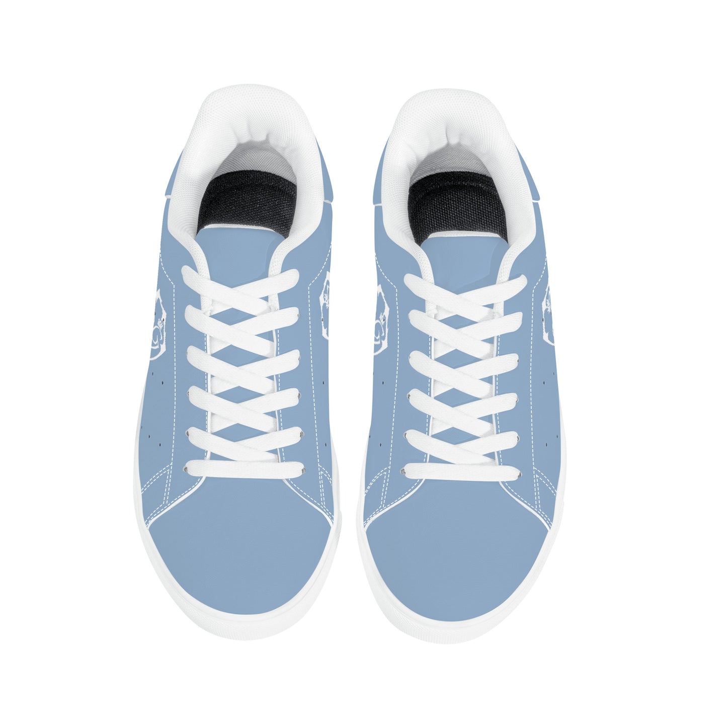 gorgani classic Low-Top Leather Sneakers - White and powder