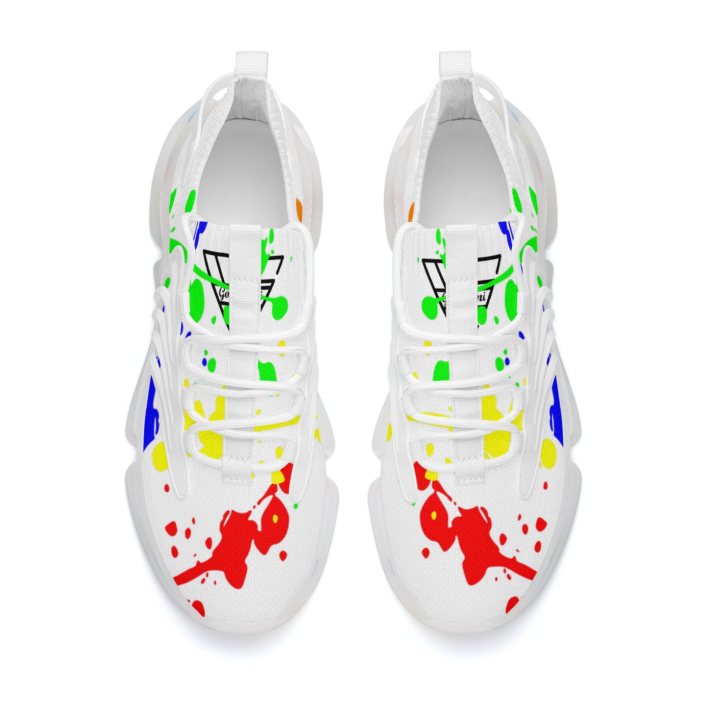 Gorgani SF_S35 Air Max React Sneakers - White an paint splash