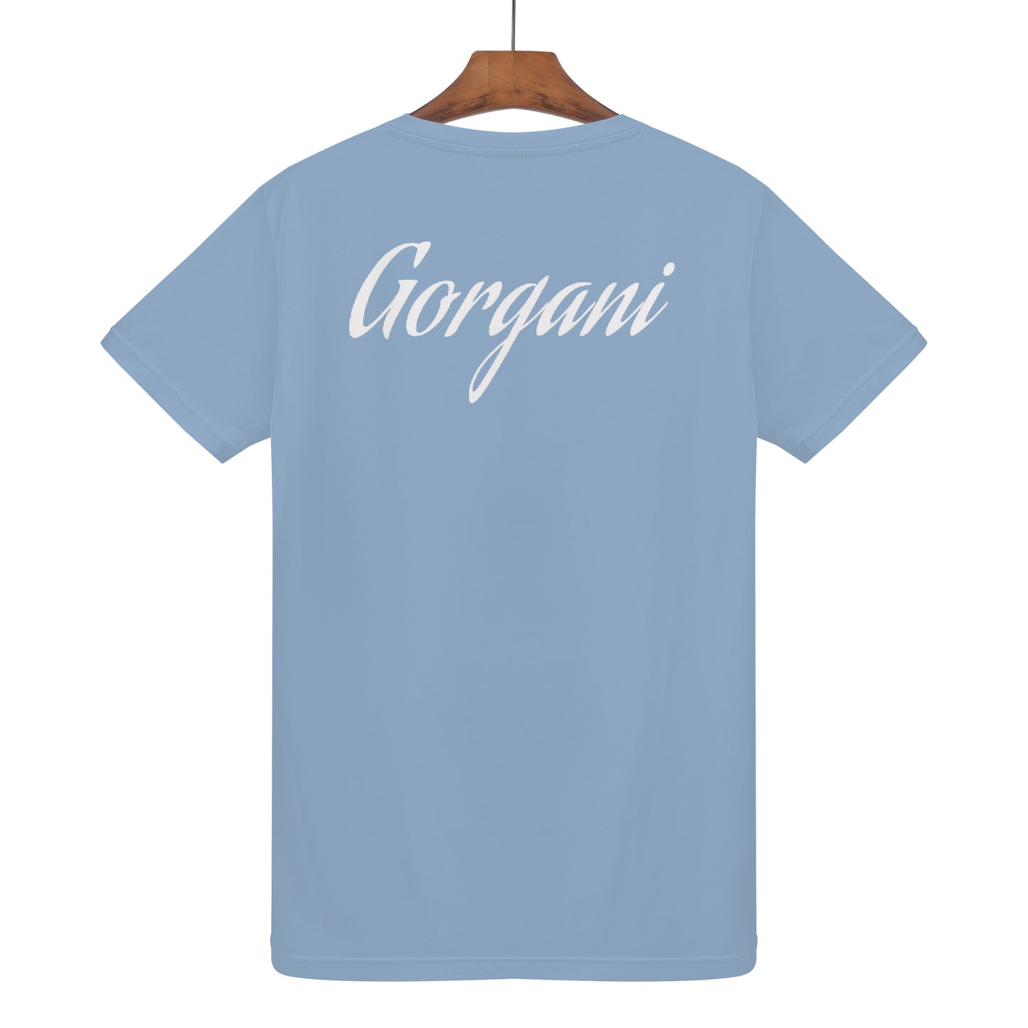 powder blue and white Gorgani T-Shirt