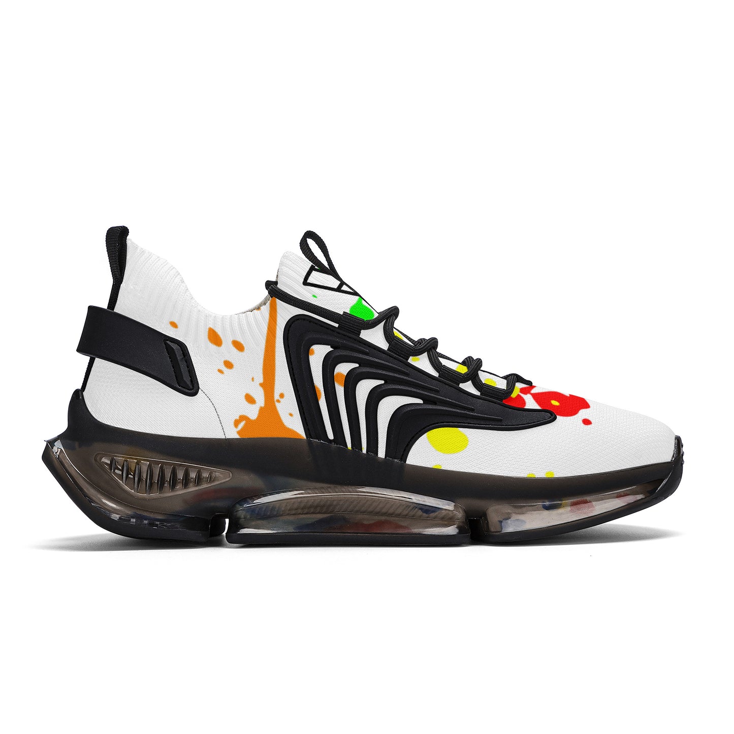 Gorgani SF_S36 Air Max React Sneakers - Black splash paint
