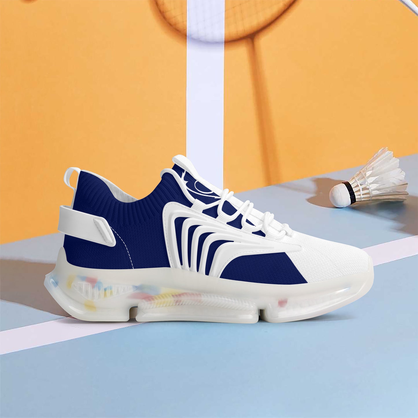 Gorgani SF_S35 Air Max React Sneakers - White and blue