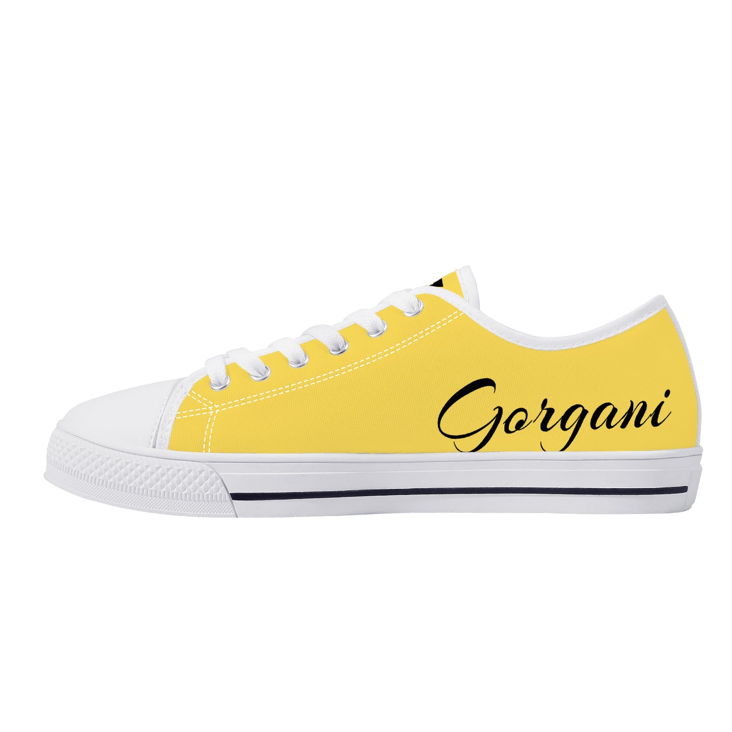 Low-Top Canvas Shoes White and yellow