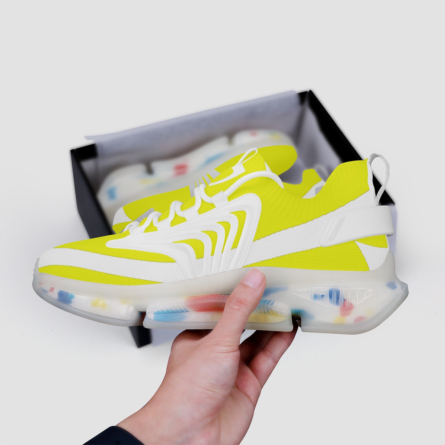 Air Max React Sneakers - White and yellow