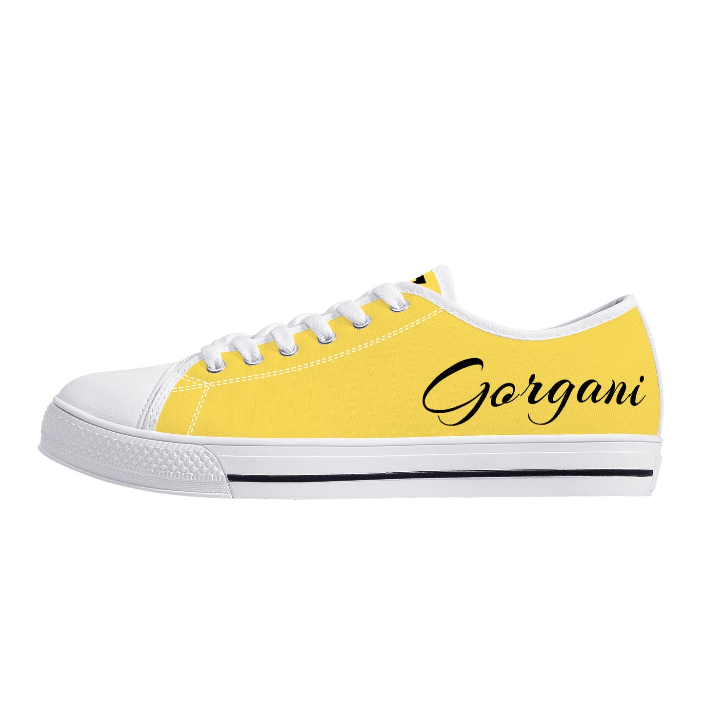 Low-Top Canvas Shoes White and yellow