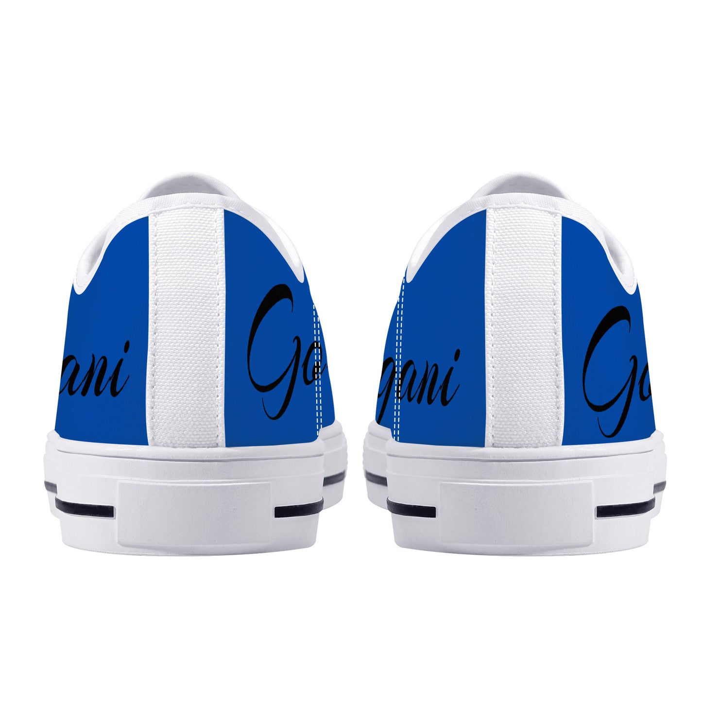 Gorgani Low-Top Canvas Shoes - White n blue