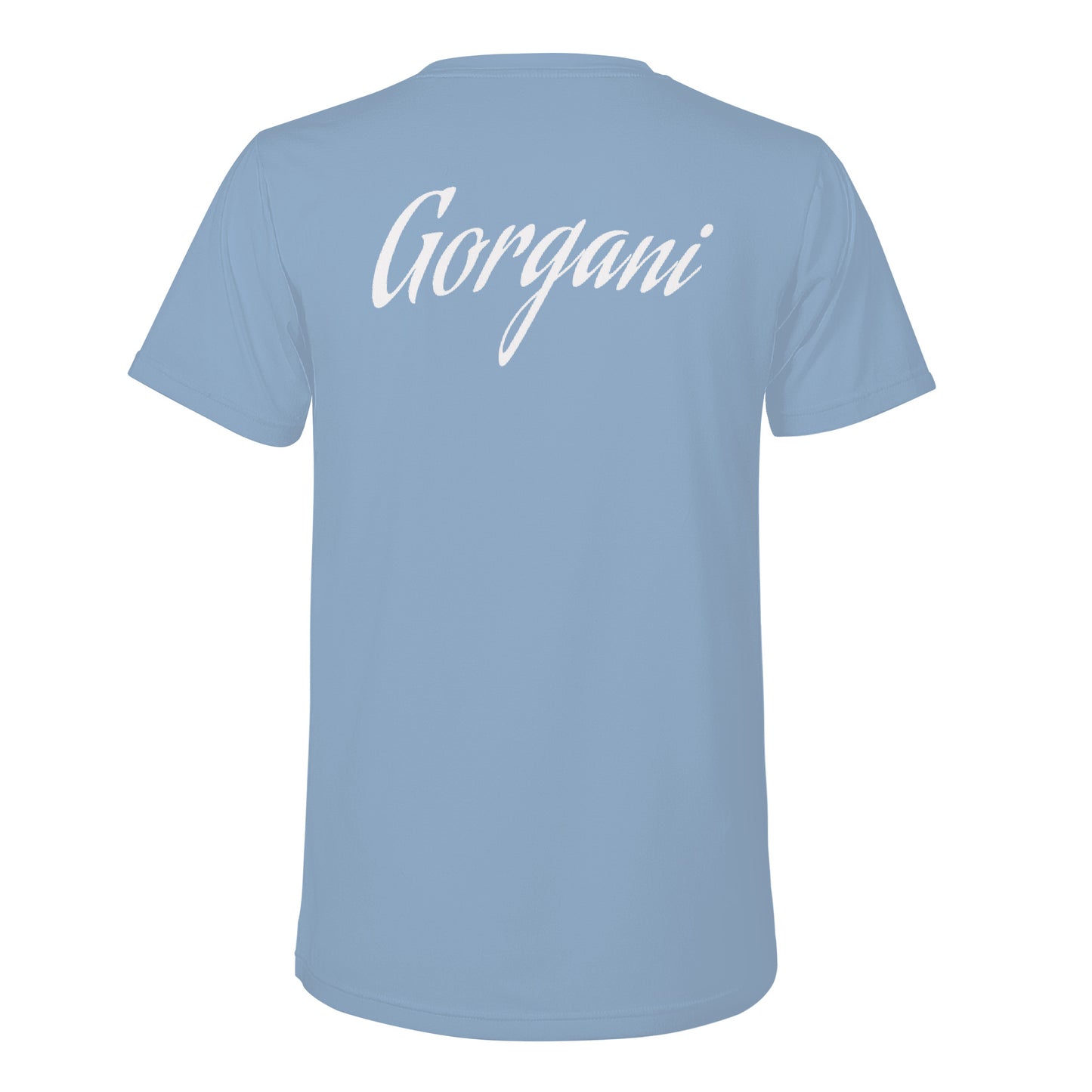 powder blue and white Gorgani T-Shirt