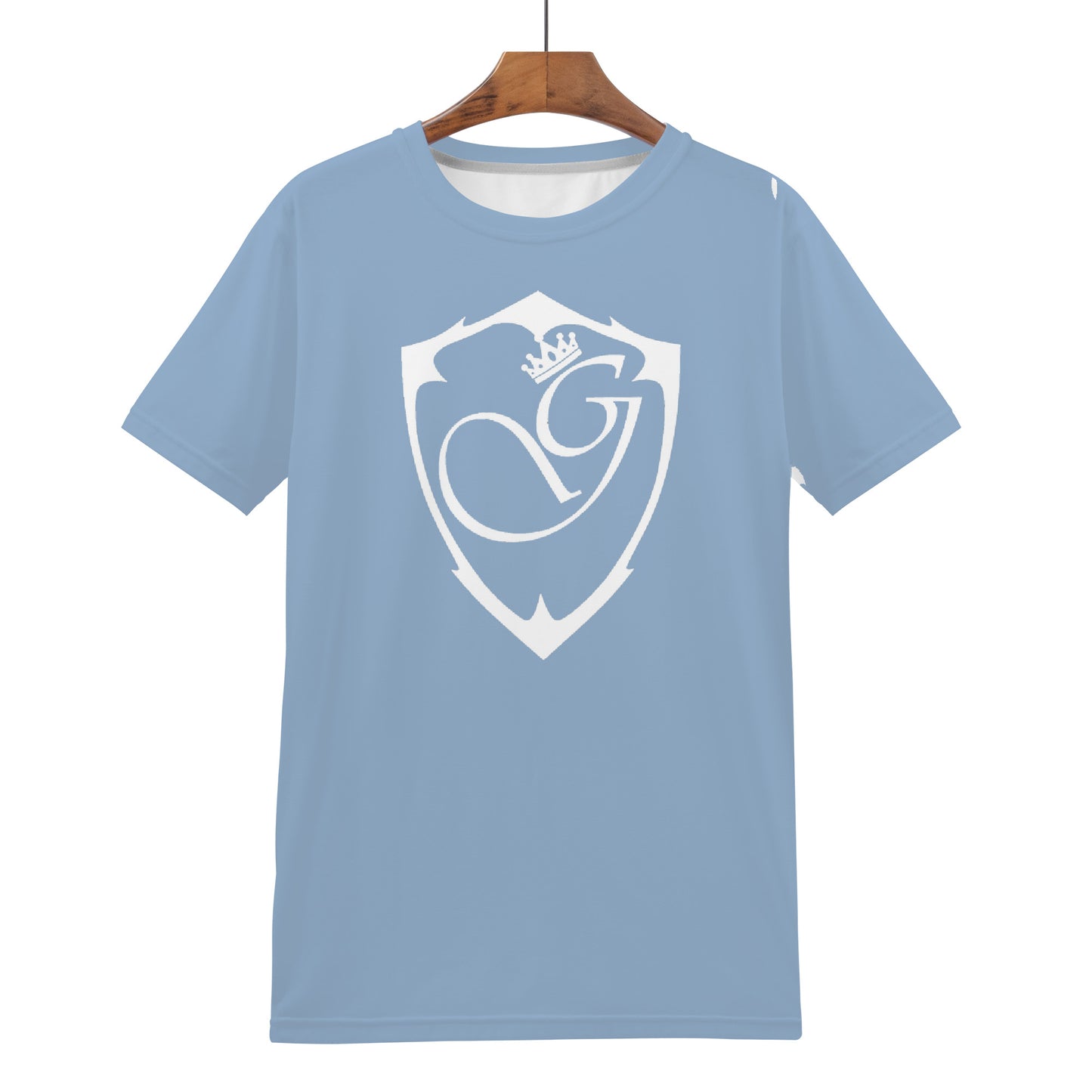 powder blue and white Gorgani T-Shirt