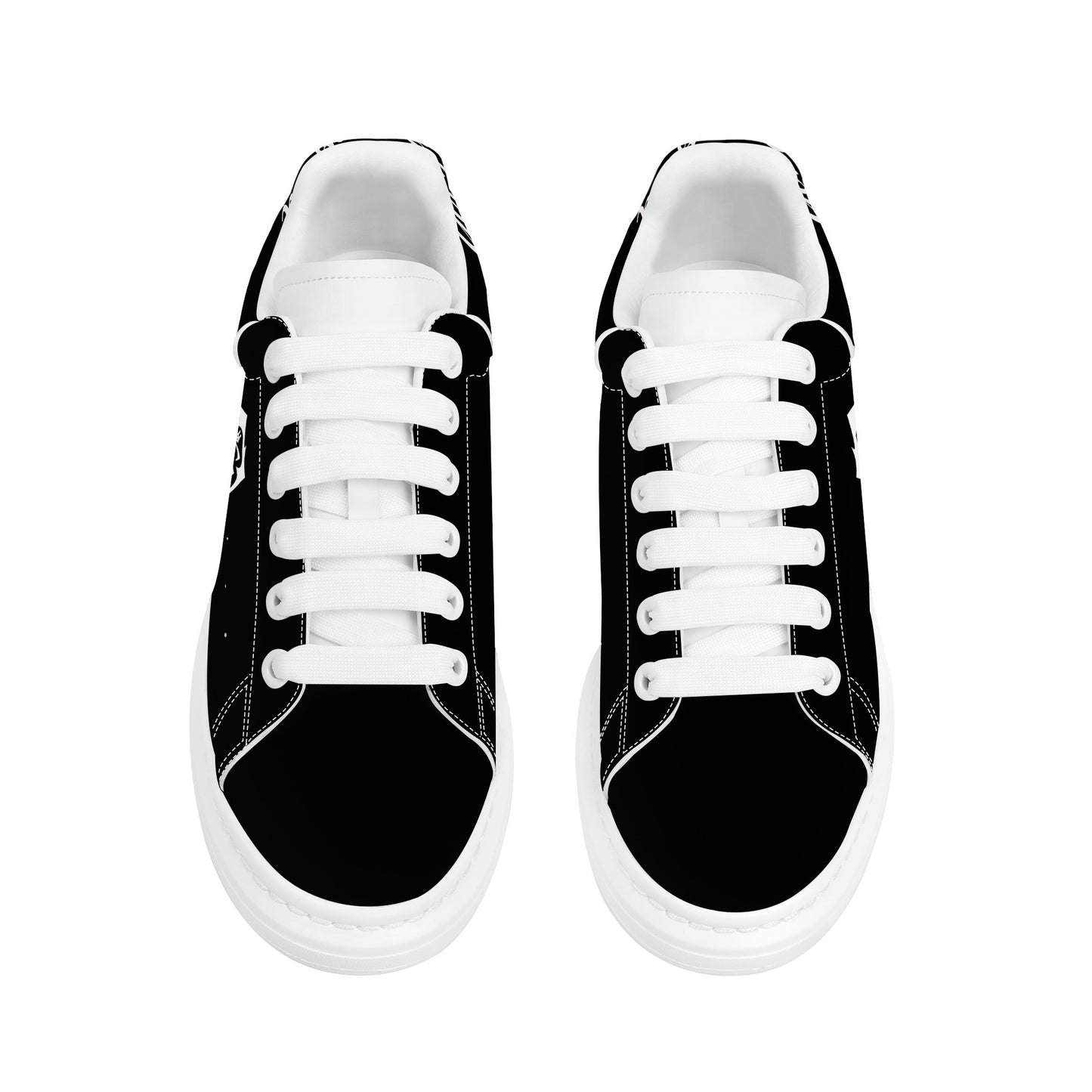 Gorgani D69 Heighten Low Top Shoes - White and black