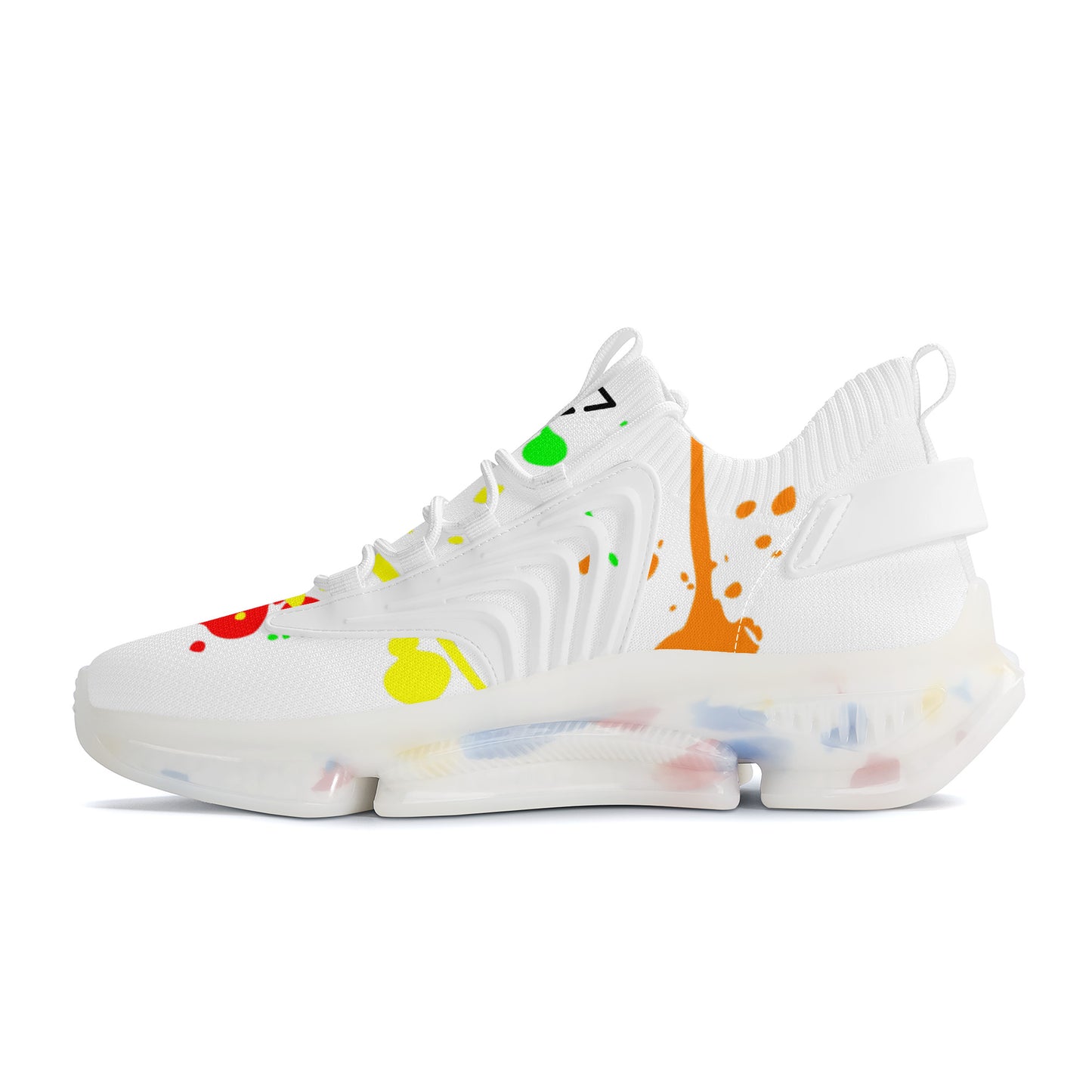 Gorgani SF_S35 Air Max React Sneakers - White an paint splash