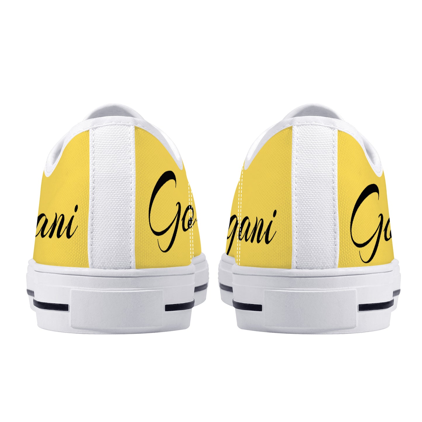 Low-Top Canvas Shoes White and yellow