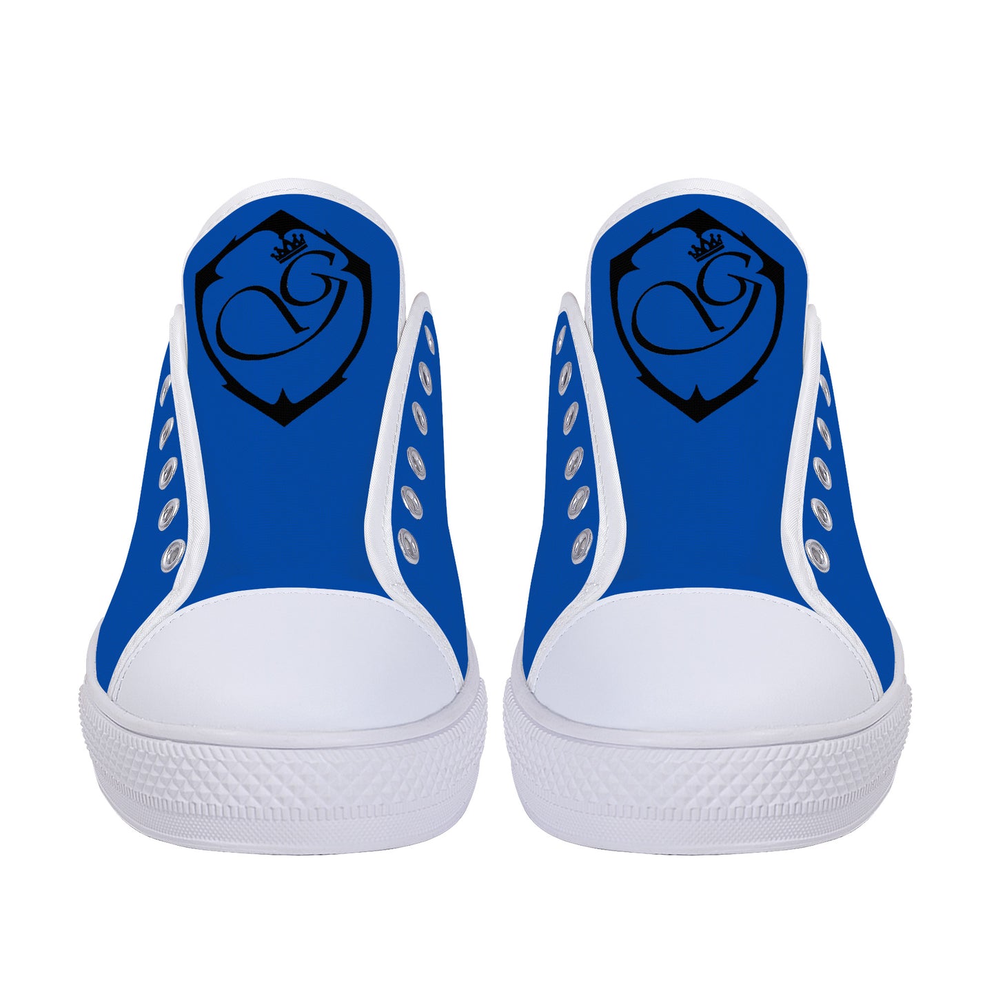 Gorgani Low-Top Canvas Shoes - White n blue