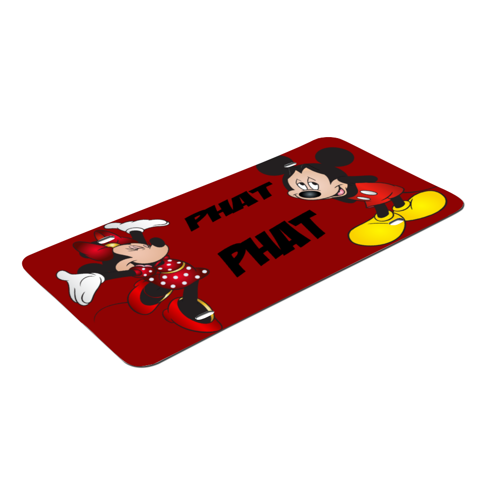 Micky Custom Aluminum Automotive License Plate 12" x 6"