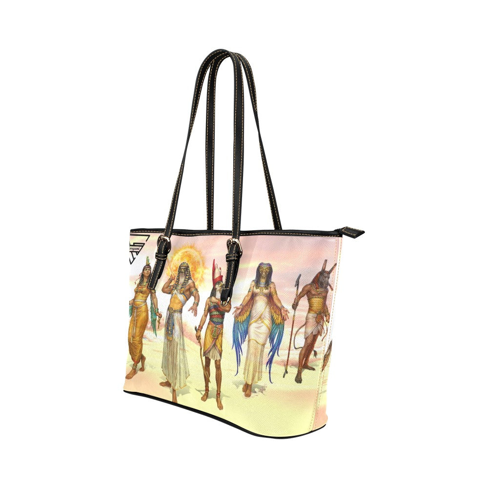 super gorgani gypt Leather Tote Bag (Model 1651) (Big)