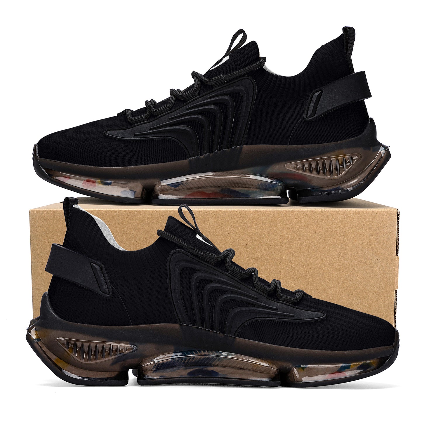 Gorgani SF_S36 Air Max React Sneakers - Black
