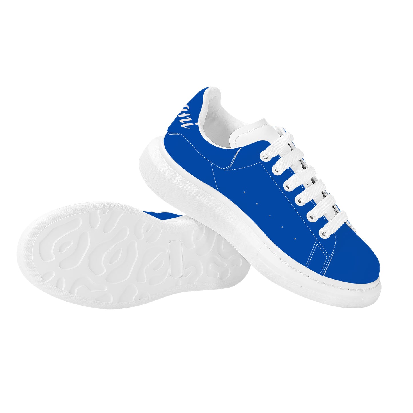 Copy of Gorgani D69 Heighten Low Top Shoes - White and blue