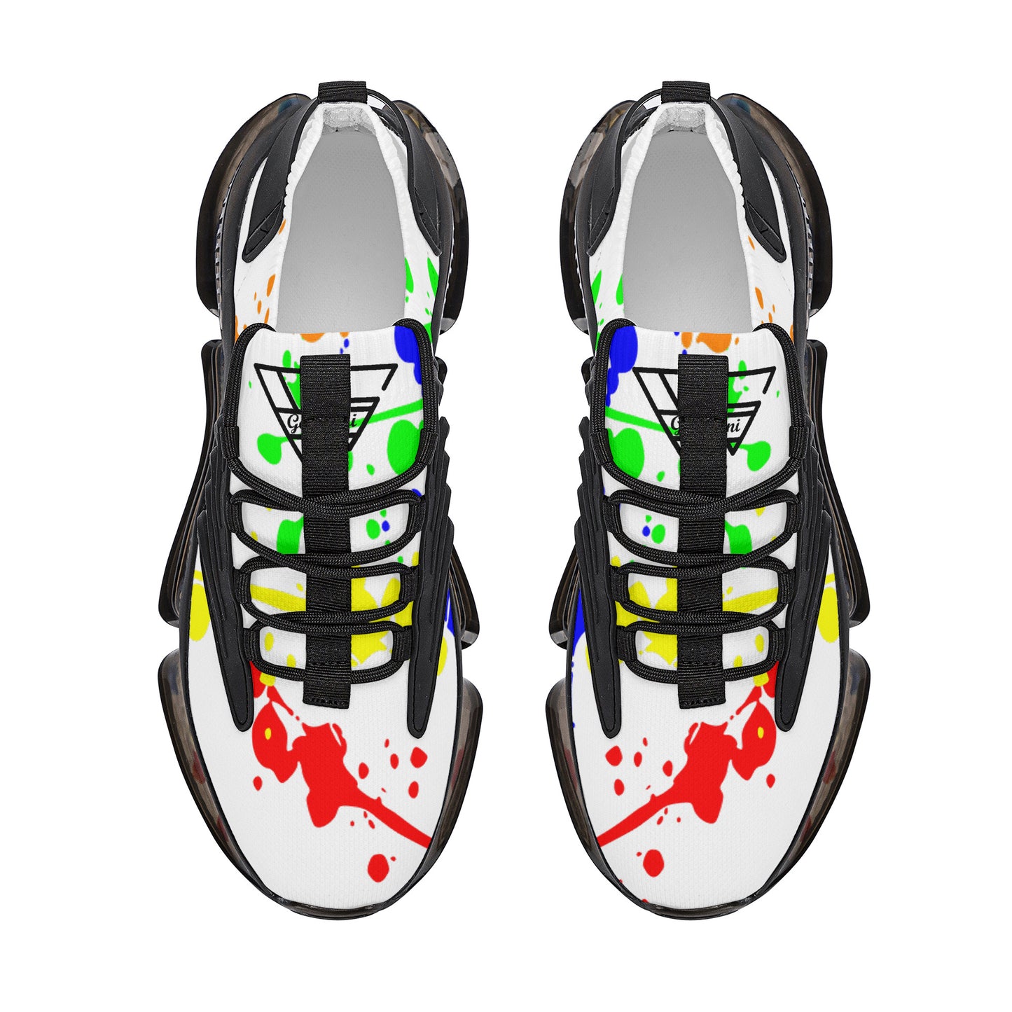 Gorgani SF_S36 Air Max React Sneakers - Black splash paint