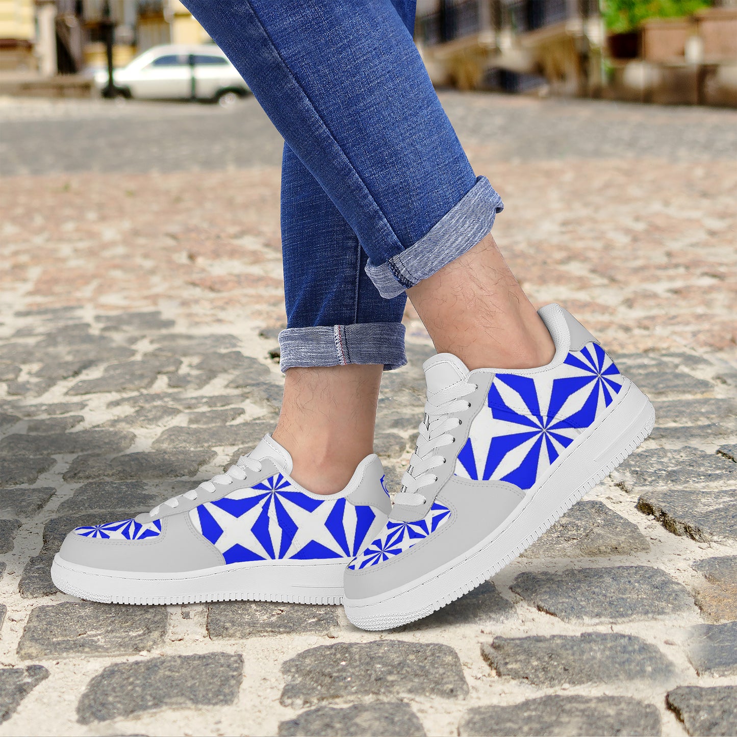 SF_F8 Low Top Unisex Sneaker gorgani blue and grey