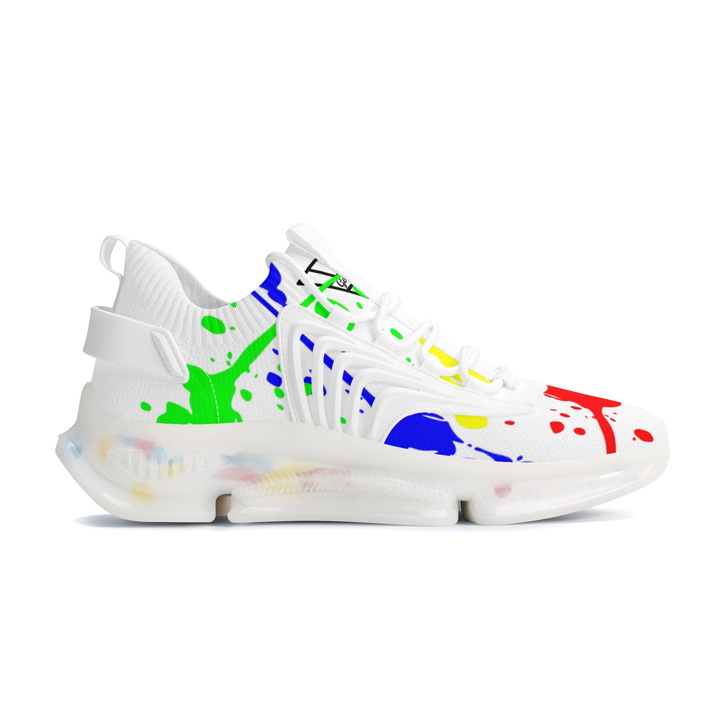 Gorgani SF_S35 Air Max React Sneakers - White an paint splash