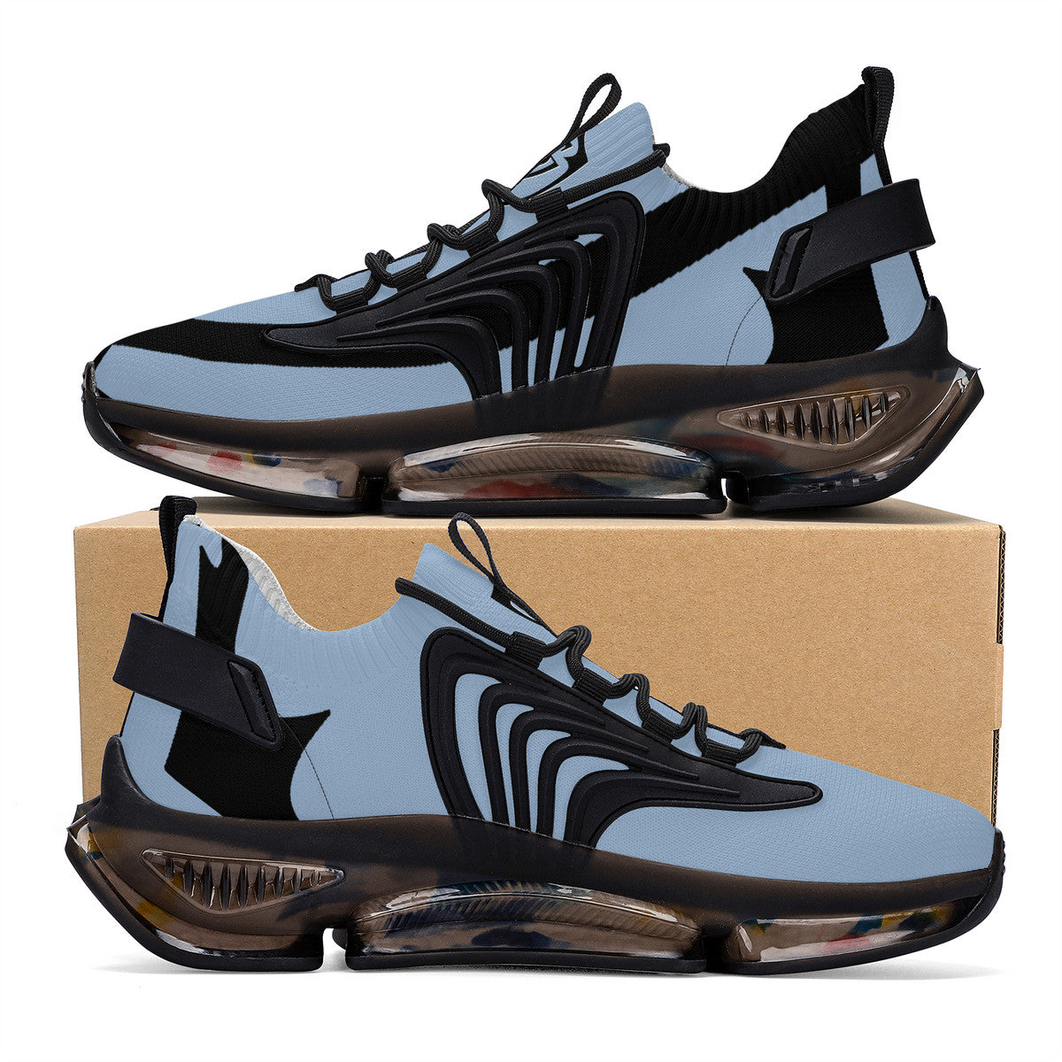 SF_S36 Air Max React Sneakers - Black and powder blue