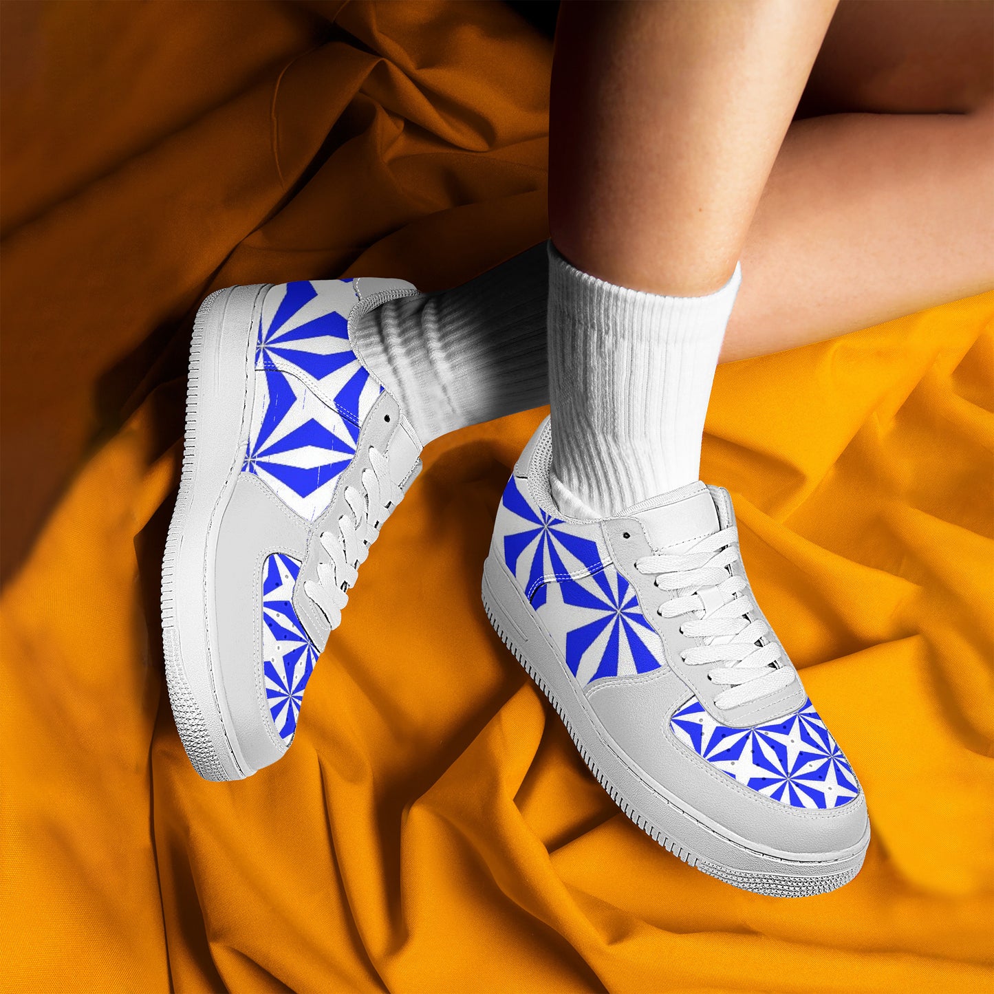 SF_F8 Low Top Unisex Sneaker gorgani blue and grey